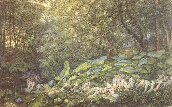 Richard Doyle Linder the Dock Leaves-An Autumnal Evening's Dream (mk46) china oil painting image